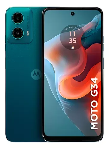 Smartphone Motorola Moto G34 5g - 256gb 16gb Ram Boost Ai Camera 50mp Nfc - Verde